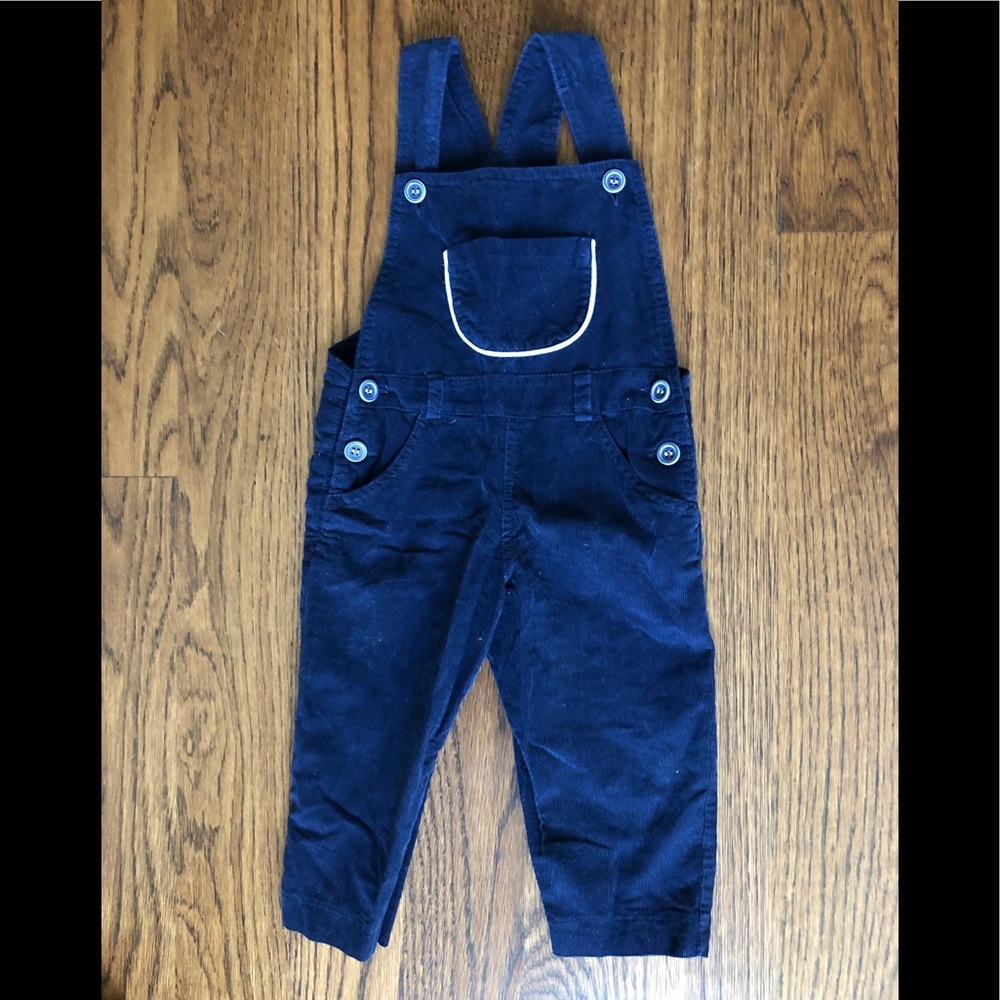 Busy Bees Navy Cord Overalls